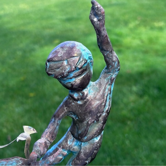 Malcom Moran Boy with Birds Bronze Tabletop Sculpture - Mid-Century MCM - Picture 2 of 10